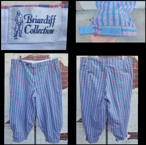 38 fit 36 men Briarcliff Collection vintage knickers golf plaid